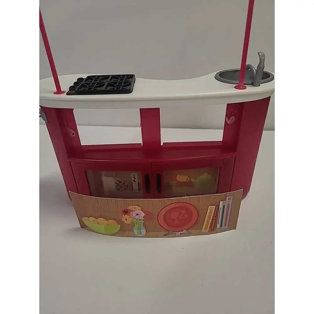 Barbie I Can Be A TV Chef N0301 Cooking Set Counter & Pot Rack *Minor Flaw*